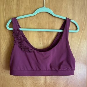 Fabletics Mauve Light Support Sports Bra w. Appliqué Size XXL